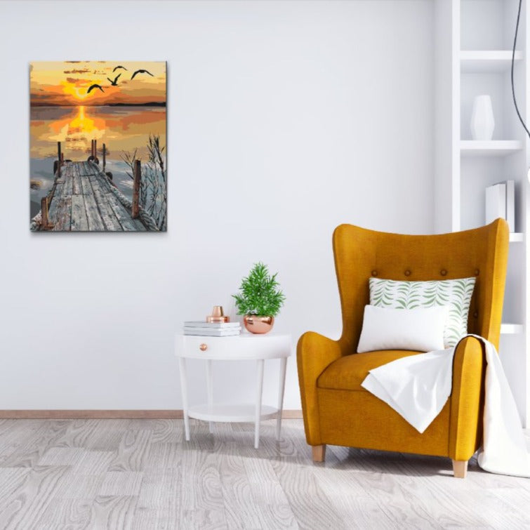 Måla Efter Nummer – Stilla Stund vid Vattnet som Tavla