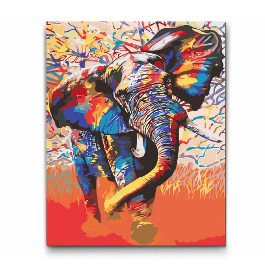 Paint by number for vuxna - Elephant power