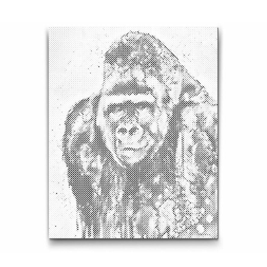 GORILLA - prick konst - dot painting