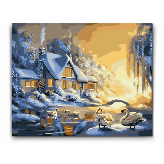 Paint by numbers - VINTERSTUGA