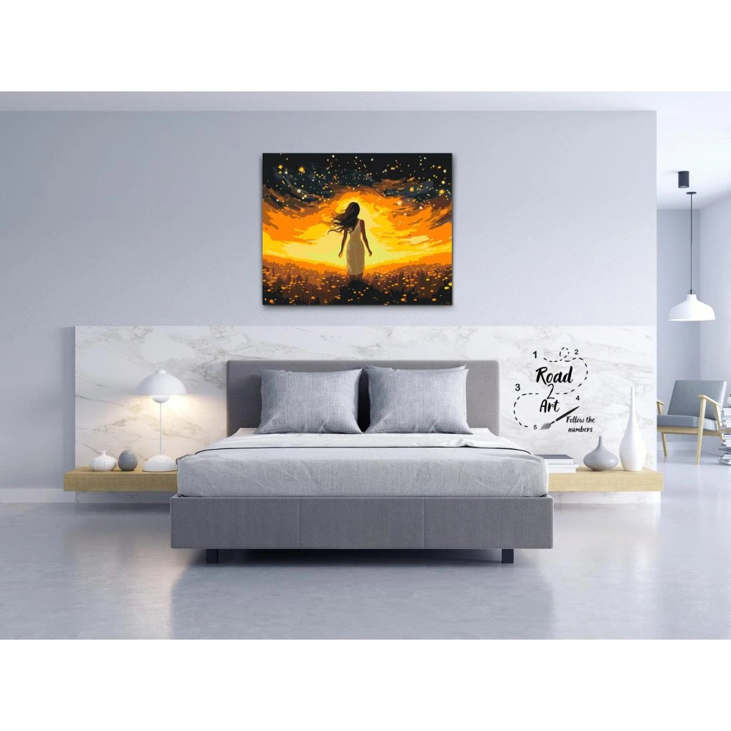 Måla efter nummer – I eldens ljus | Skapa din egen konst