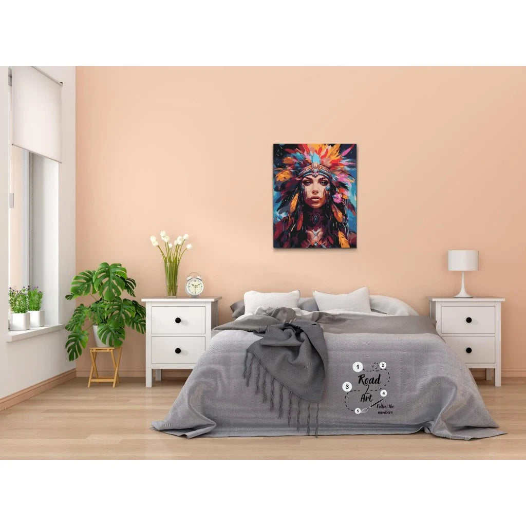 måla efter nummer färgstarkt porträtt