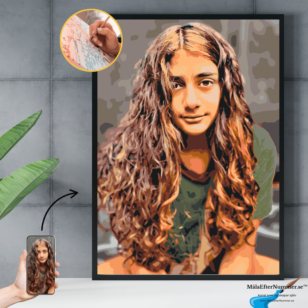 Personlig present med foto – måla efter nummer-konstverk att skapa hemma