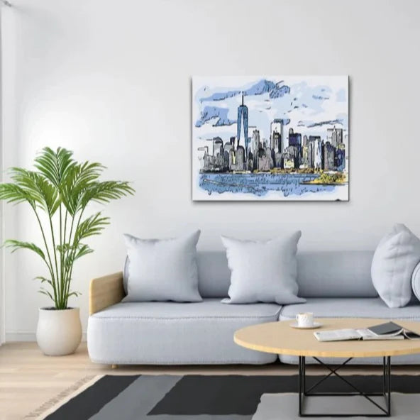 Storstadsmotiv från New York – paint by numbers tavla att skapa själv