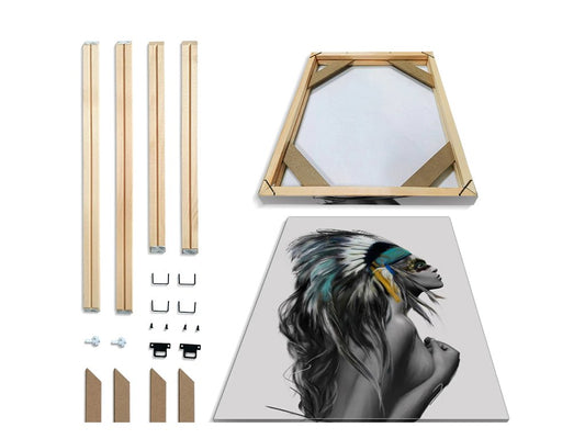 Spännram för måla efter nummer – ram som monteras själv på duk