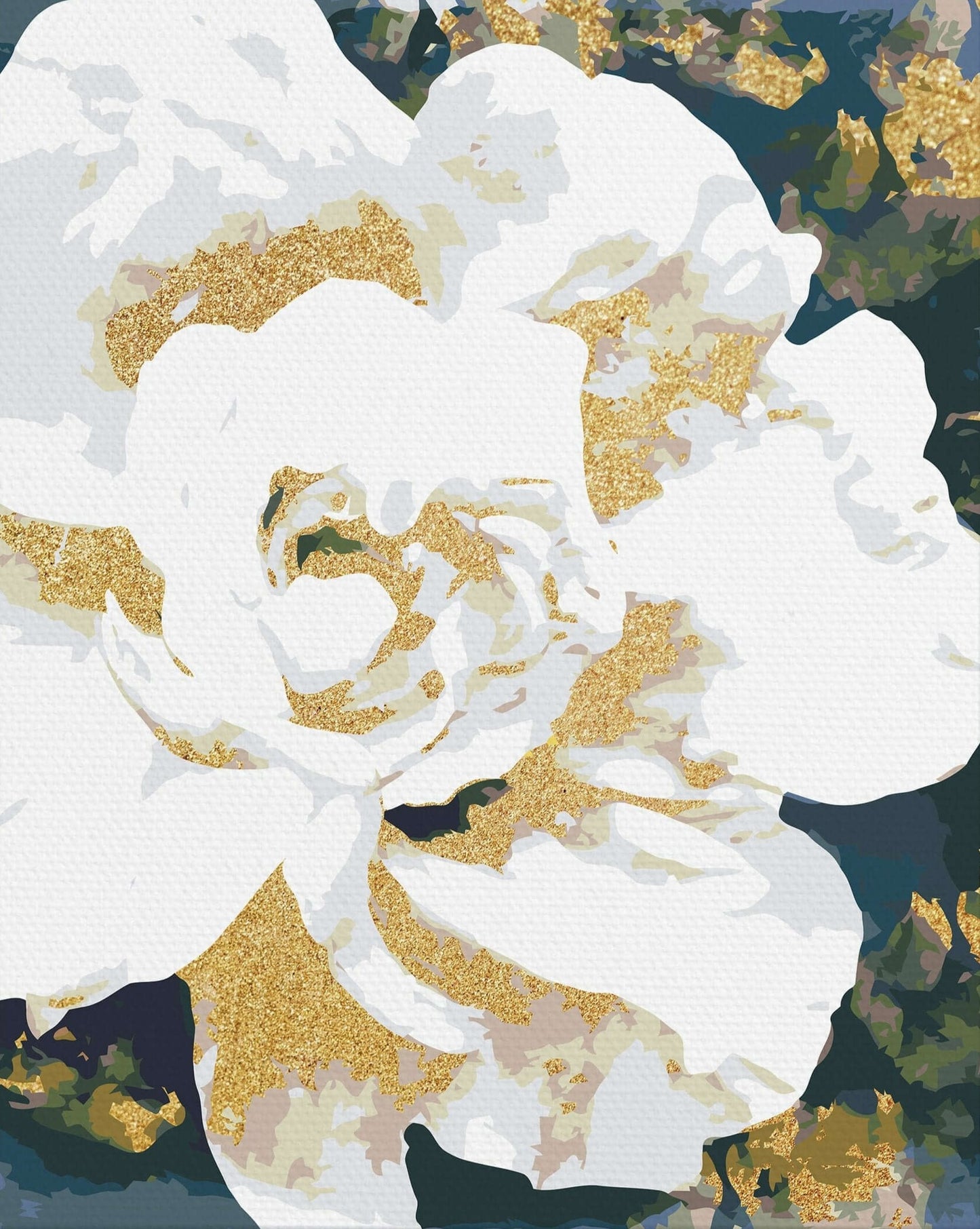 VIT BONDEROS - Mindfulness aktivitet med paint by numbers