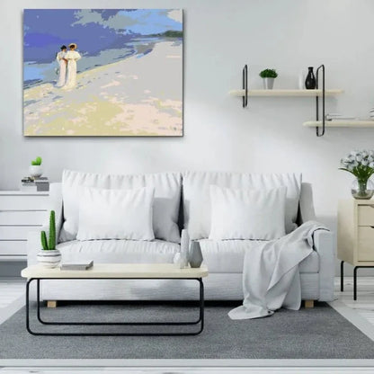 Måla efter nummer – Sommarkväll på Skagens södra strand att måla själv