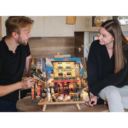 Le Consulat café i Paris – paint by numbers tavla