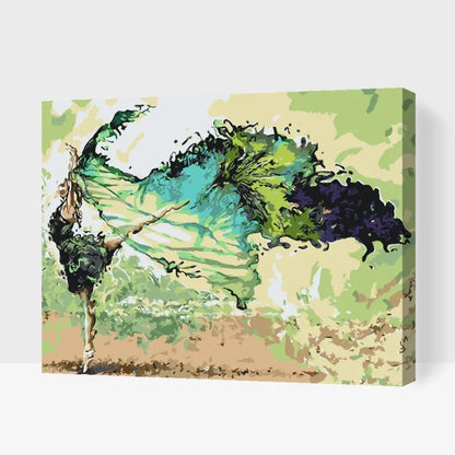 Måla efter nummer ballerina på canvas – perfekt för nybörjare och konstälskare
