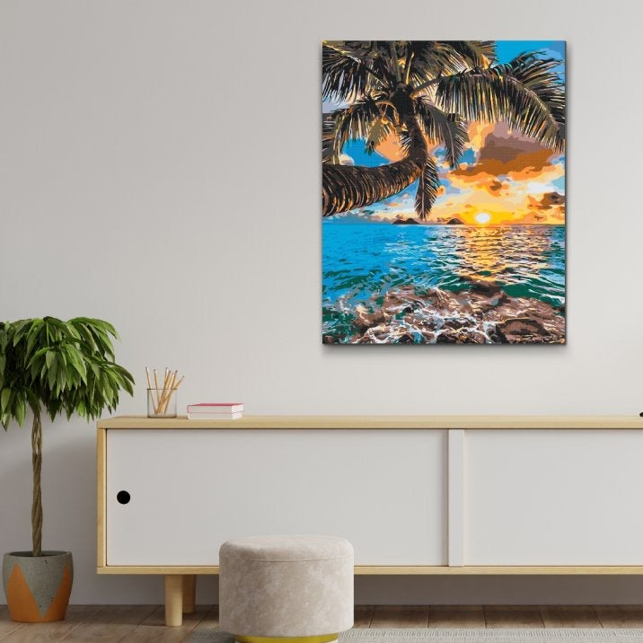 Paint By Numbers vuxna - ISLAND SUNSET 