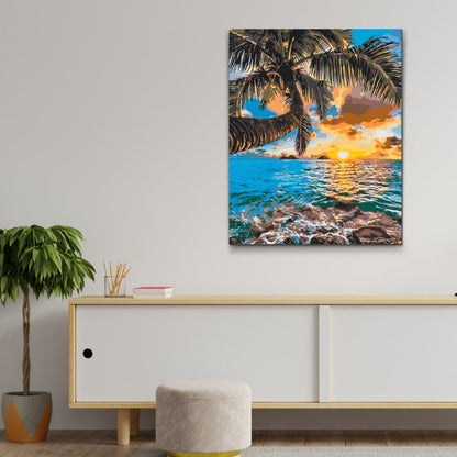 Paint By Numbers vuxna - ISLAND SUNSET 