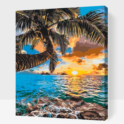 Paint By Numbers vuxna - ISLAND SUNSET 