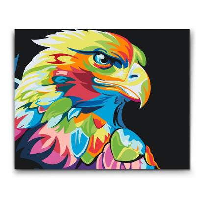 Måla Efter Nummer – Färgrann Örn Tavla med Power