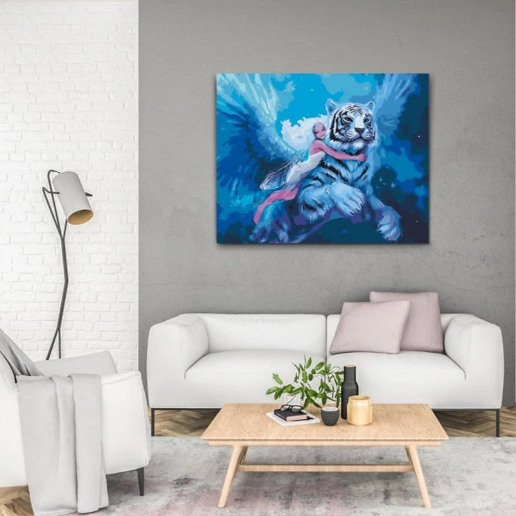 Fantasifull väktare i himlen – paint by numbers motiv