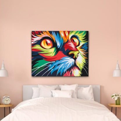 Måla efter nummer vuxna - Katt