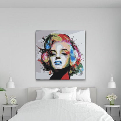 Klassisk bild av Marilyn Monroe – paint by numbers för filmälskare