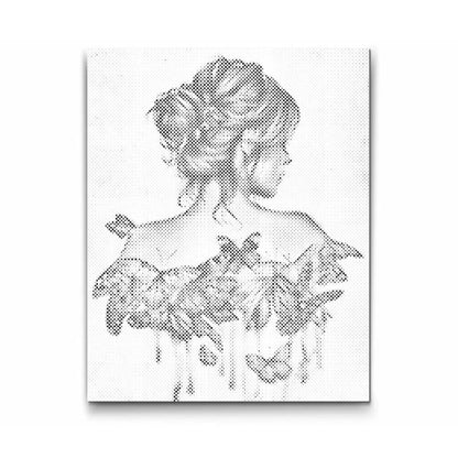 Butterfly effect - prick konst - dot painting - dot art - prickmålning