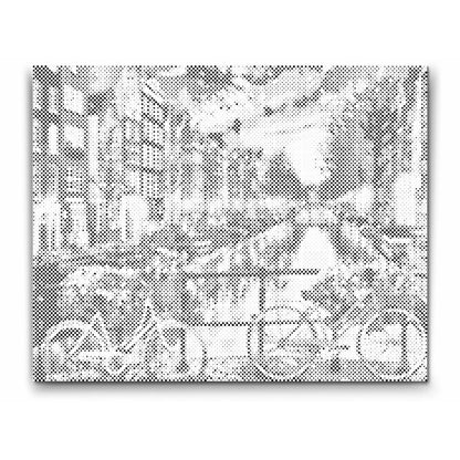 Träffa mig i Amsterdam - prick konst - dot painting - dot art - prickmålning