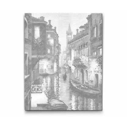 En kväll i Venedig- prick konst - dot painting - dot art - prickmålning