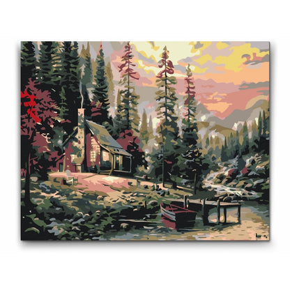 Måla Efter Nummer - STUGA I SKOGEN