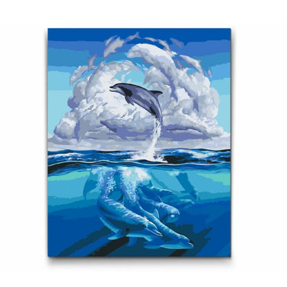 Paint by numbers i Sverige med DELFINER