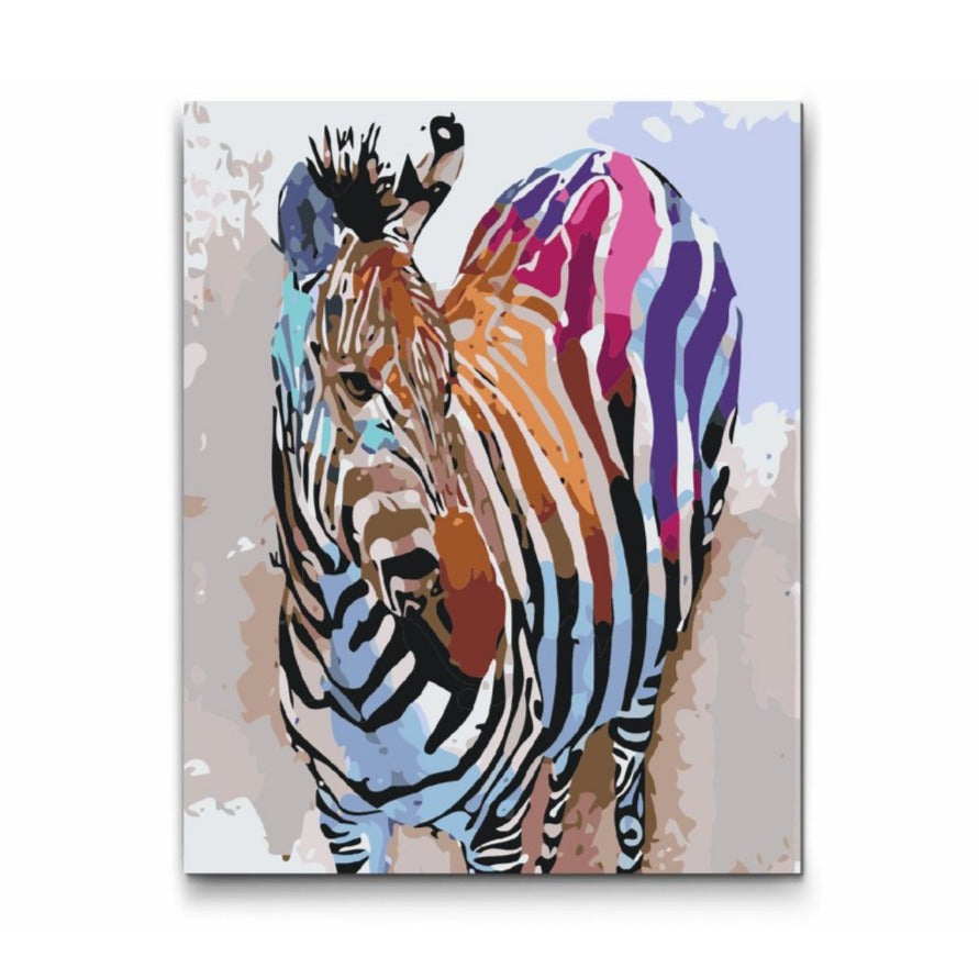 Måla efter nummer - Zebra