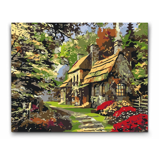 Paint by numbers - Cozy cottage - måla efter nummer
