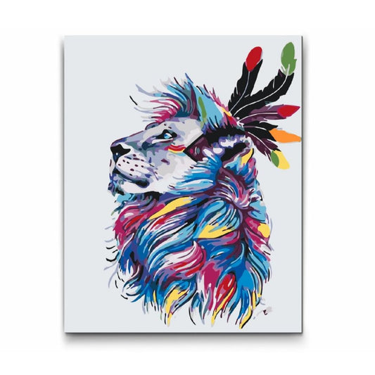 Cool lejon paint by numbers vuxna