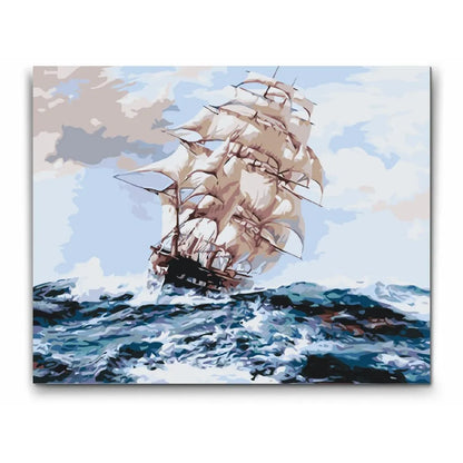 Måla efter nummer - Fartyg i storm