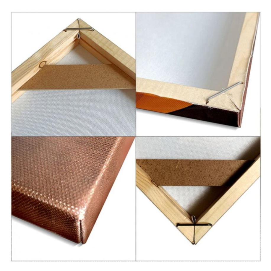 Färdigmonterad spännram med målad duk – ger en proffsig finish