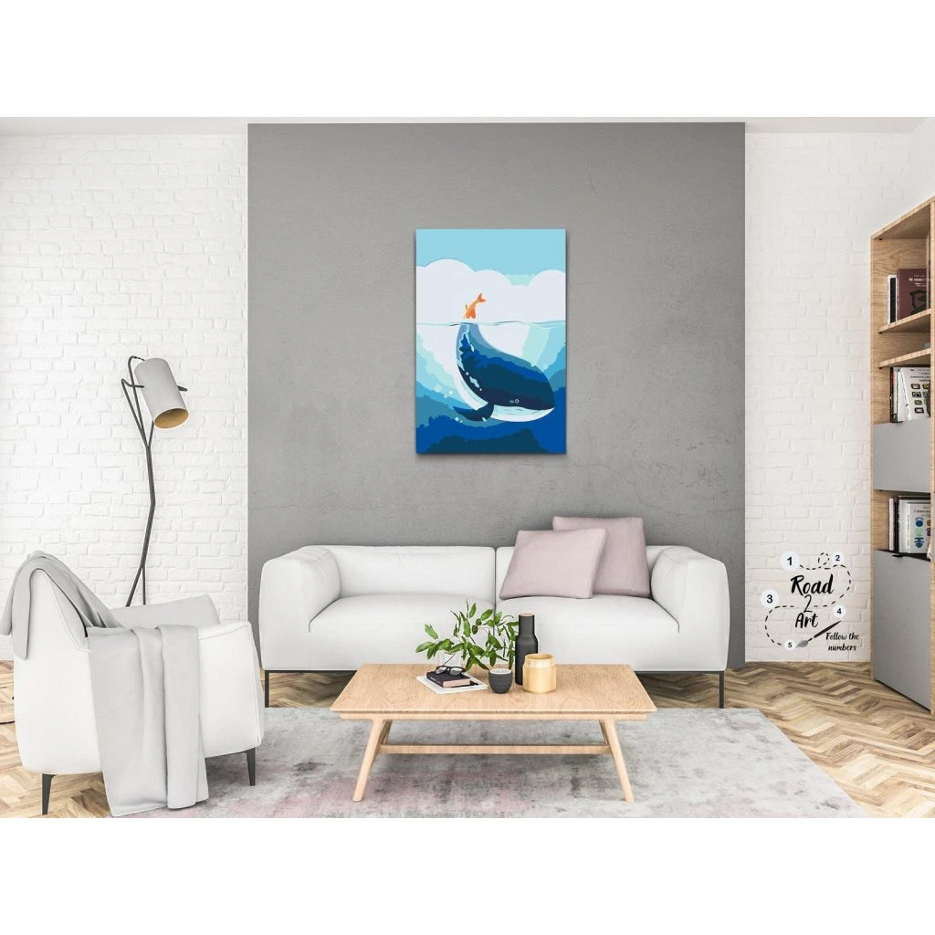 Kreativt målarset med havsmotiv för vuxna och barn