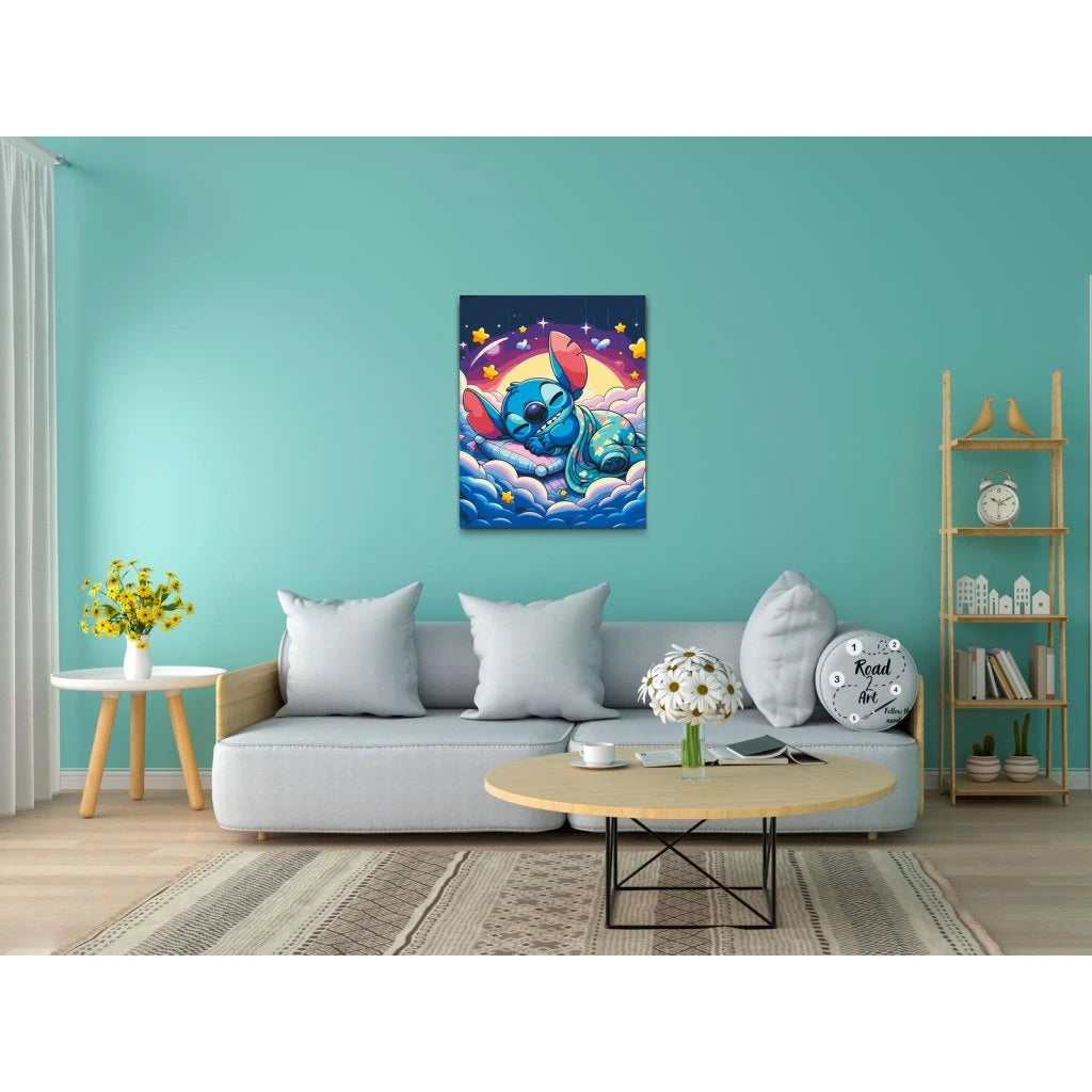 Måla efter nummer – Drömsöt Stitch | Avslappning & kreativitet