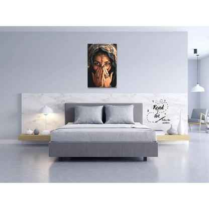 måla efter nummer mystiskt porträtt