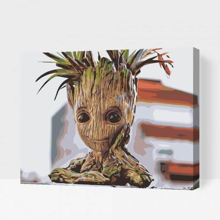 Groot från Guardians of the Galaxy – måla efter nummer tavla