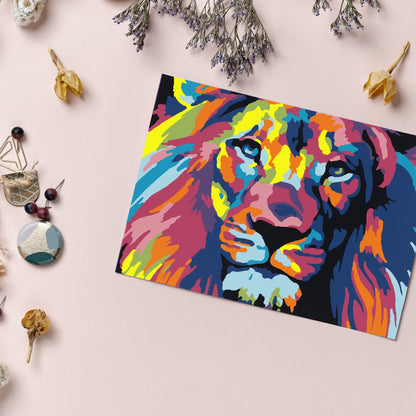 Målarbild av lejon att skriva ut gratis – perfekt som kreativ aktivitet hemma
