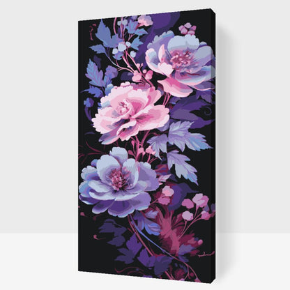 Dansare i blommig rörelse – måla efter nummer tavla med balettmotiv