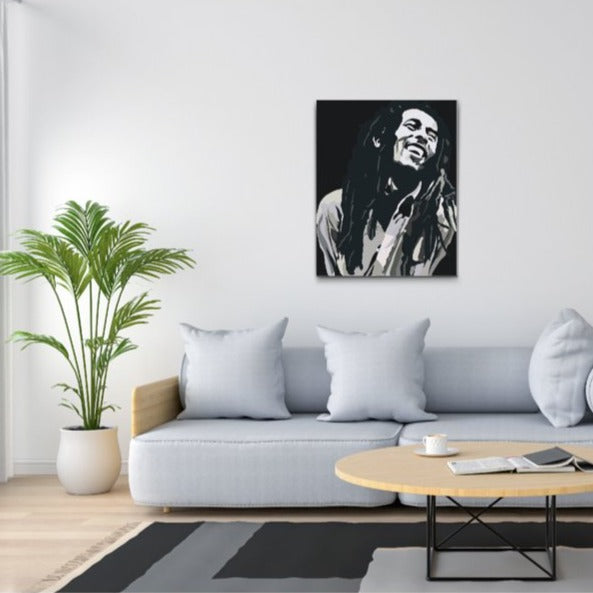 Måla efter nummer – Bob Marley som tavla att måla själv