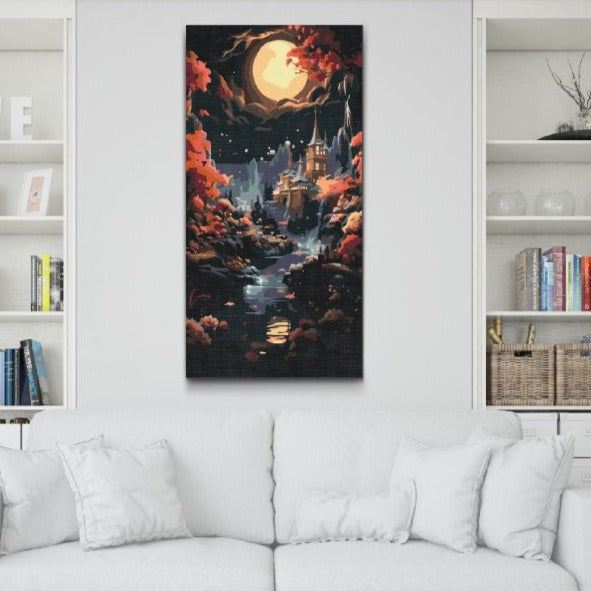 Fantasifullt skogsmotiv – paint by numbers konst med äventyrstema