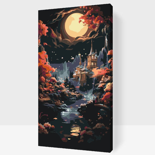 Äventyrsskogen med djur och träd – måla efter nummer tavla