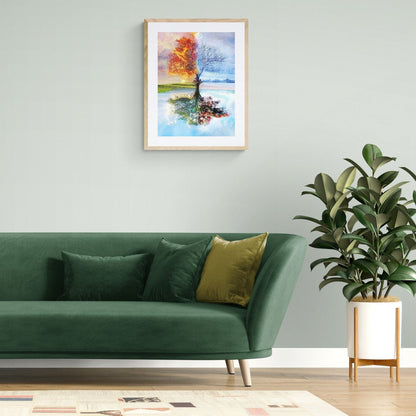 Måla Efter Nummer – Fyra Årstider Tavla att Måla Själv