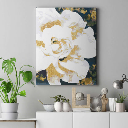 Elegant vit blomma – paint by numbers konstverk att skapa hemma