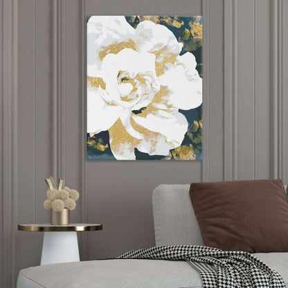 Elegant vit blomma – paint by numbers konstverk att skapa hemma