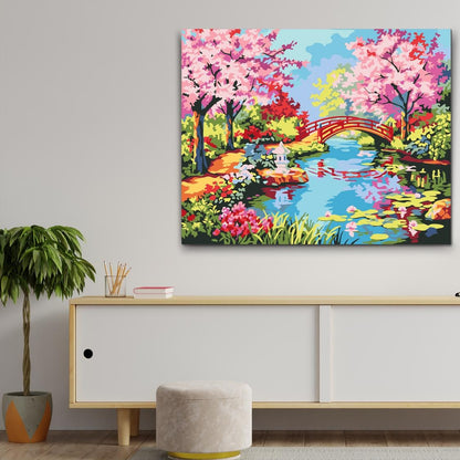 Måla Efter Nummer – Japansk Trädgård som Tavla att Måla Själv