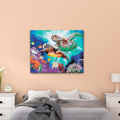 Måla Efter Nummer i Sverige - sköldpadda - paint by numbers vuxna