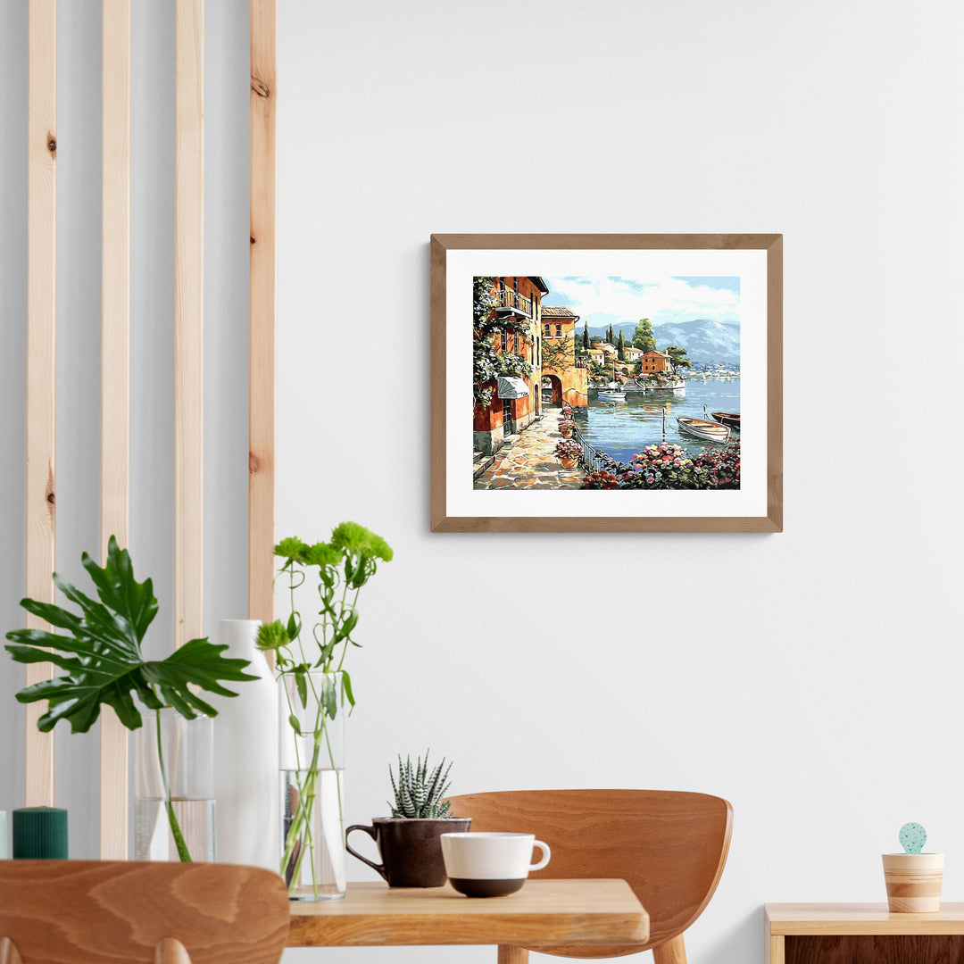 Kustmotiv från Italien – paint by numbers duk