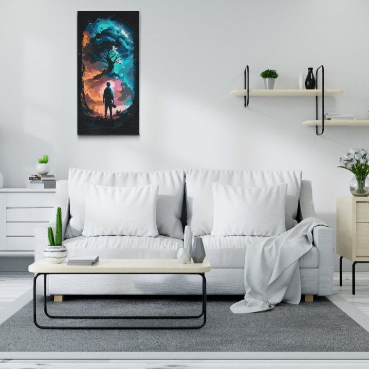 Skogens inre mysterier med djur och träd – paint by numbers konstmotiv