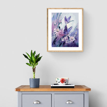 Fjärilsmotiv på canvas – måla efter nummer med akrylfärger
