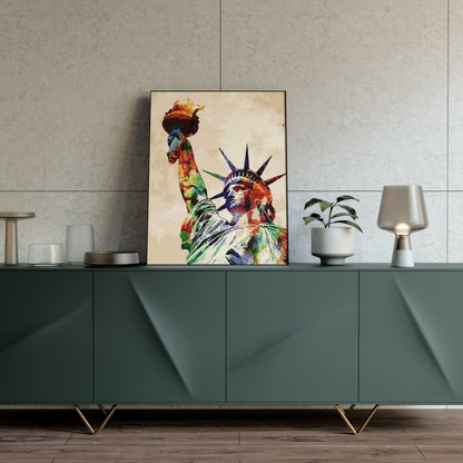 Frihetsgudinnan i New York – måla efter nummer tavla med stadsmotiv