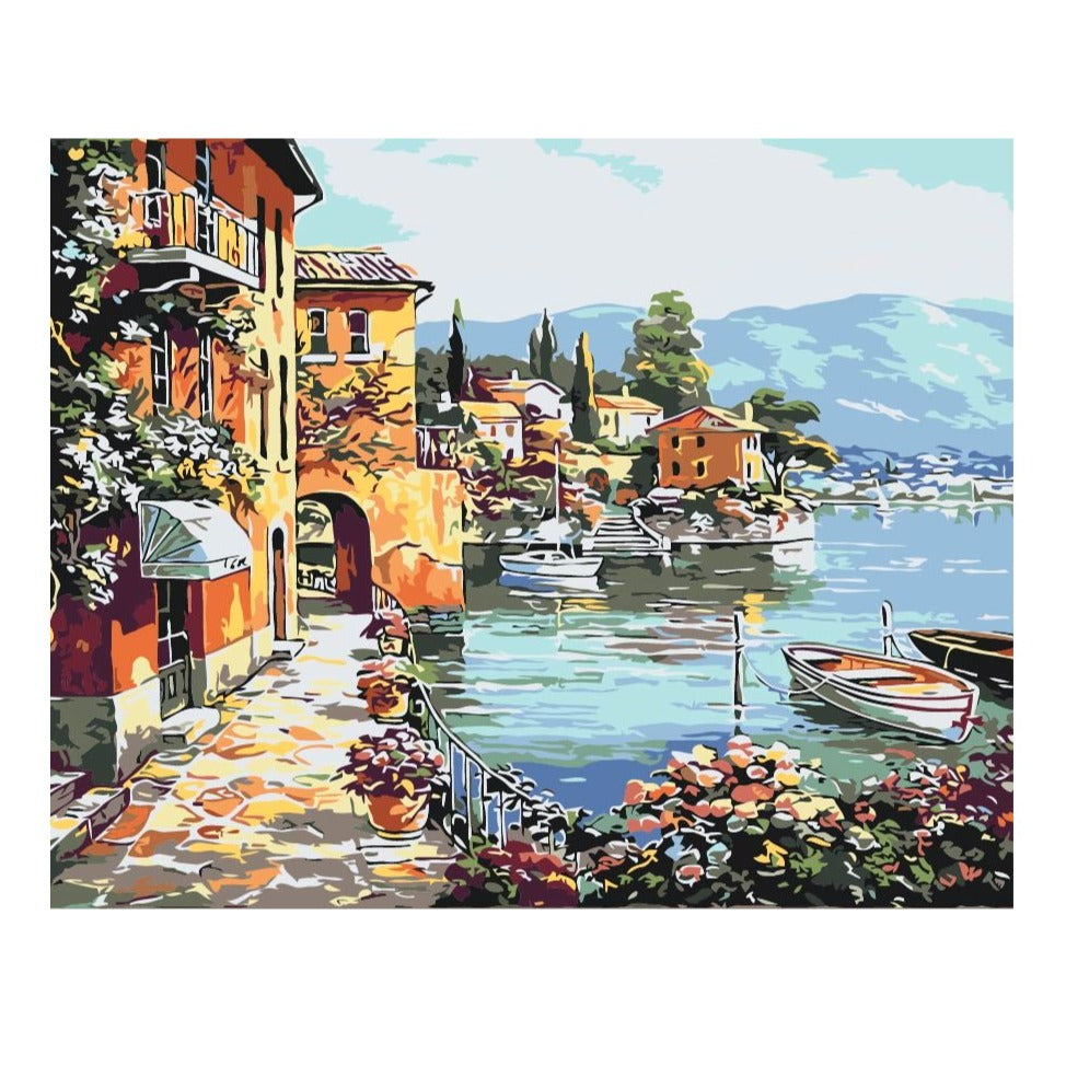 Den Italienska Rivieran – måla efter nummer tavla
