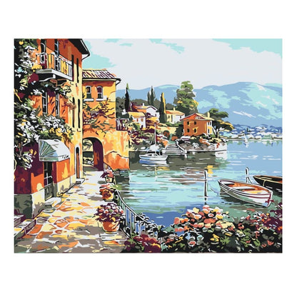 Den Italienska Rivieran – måla efter nummer tavla